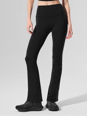 Alo Yoga Black Flare Leggings - Airbrush High-Waist